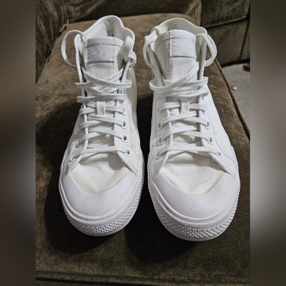 Adidas White High-Top Sneakers